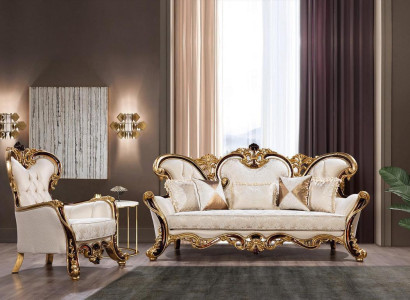 Royal Sofa Set 3+1 Seater Sofa Armchair Classic r Design Luxury Living room